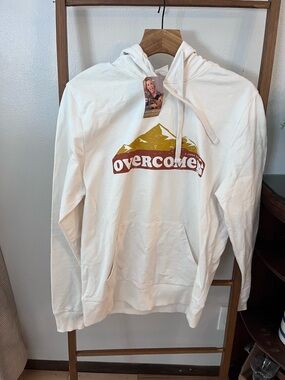 Overcomer Cream Graphic Hoodie Sweatshirt